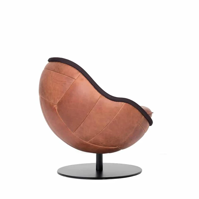 lillus WEMBLEY - Vintage - Loungesessel Kugelsessel Fußball Ballsessel Leder