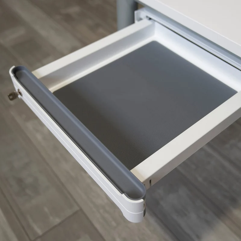 Design Unterbauschublade Schreibtisch Schublade mit Distanzhalter - Soft Stop - Abschließbar - B 43 x T 41 x H 7 cm auf Rechnung kaufen🇩🇪