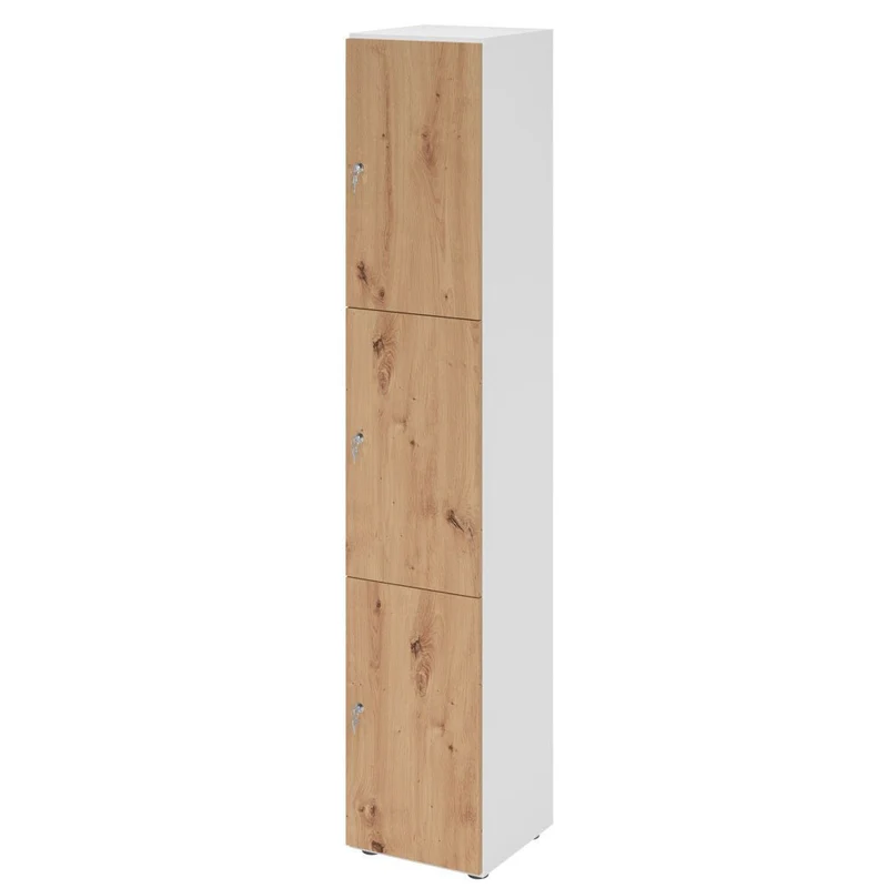 Schließfachschrank Pure - 3 Wert-Fächer H215,6 cm- Locker - Garderobenschrank