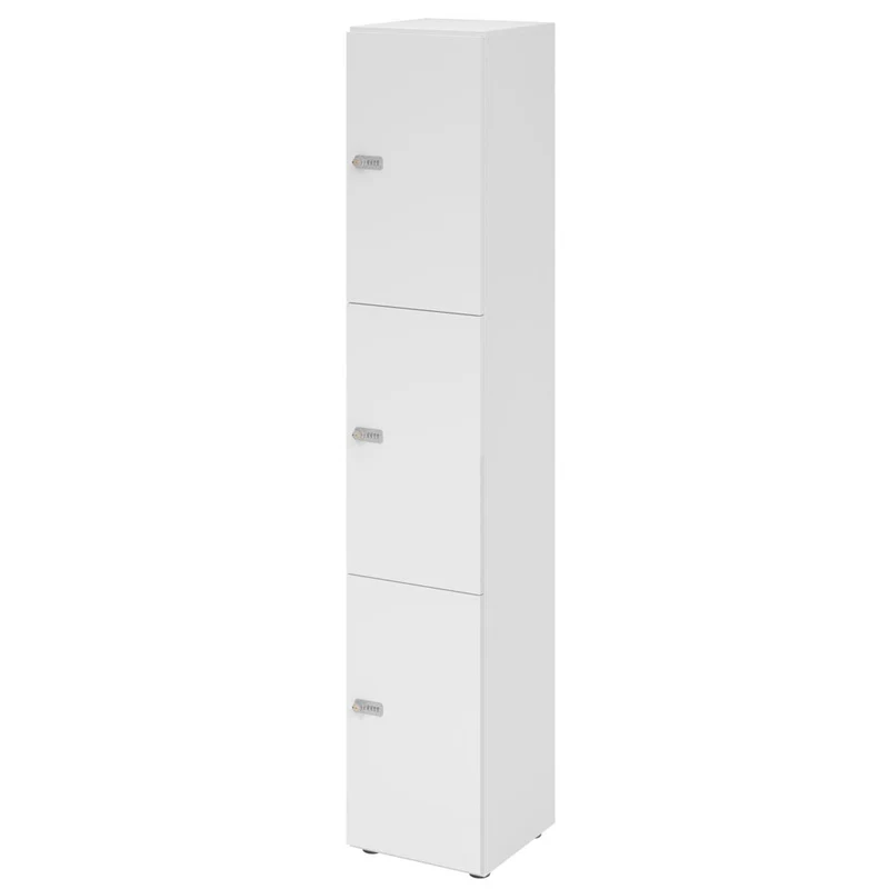 Schließfachschrank Pure - 3 Wert-Fächer H215,6 cm- Locker - Garderobenschrank