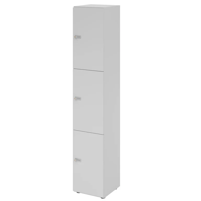 Schließfachschrank Pure - 3 Wert-Fächer H215,6 cm- Locker - Garderobenschrank