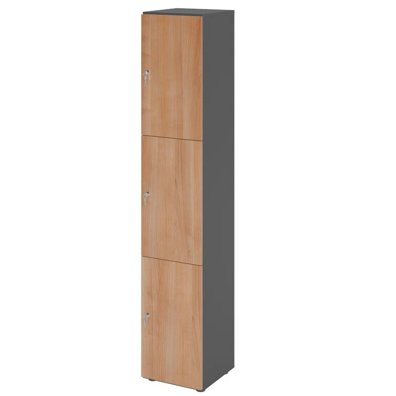 Schließfachschrank Pure - 3 Wert-Fächer H215,6 cm- Locker - Garderobenschrank