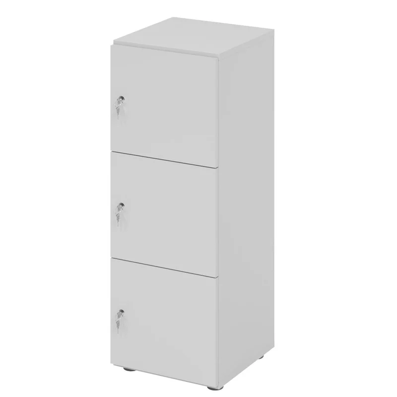 Schließfachschrank Pure - 3 Fächer H110 cm - Locker - Garderobenschrank