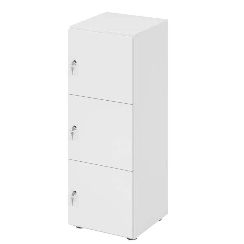 Schließfachschrank Pure - 3 Fächer H110 cm - Locker - Garderobenschrank