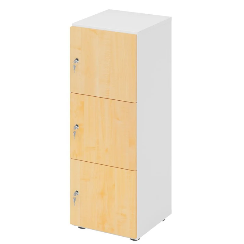 Schließfachschrank Pure - 3 Fächer H110 cm - Locker - Garderobenschrank
