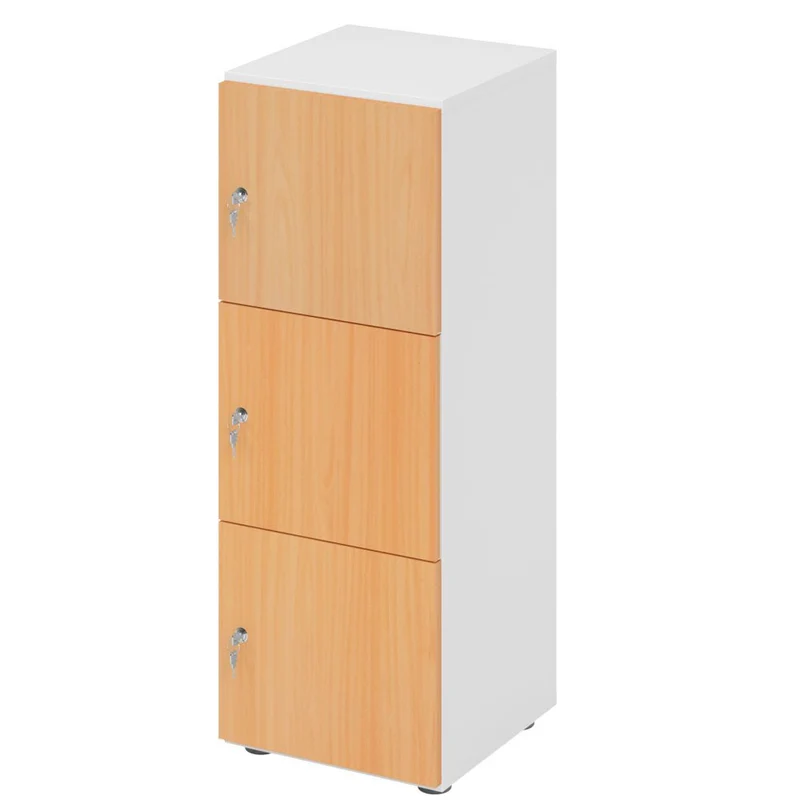 Schließfachschrank Pure - 3 Fächer H110 cm - Locker - Garderobenschrank