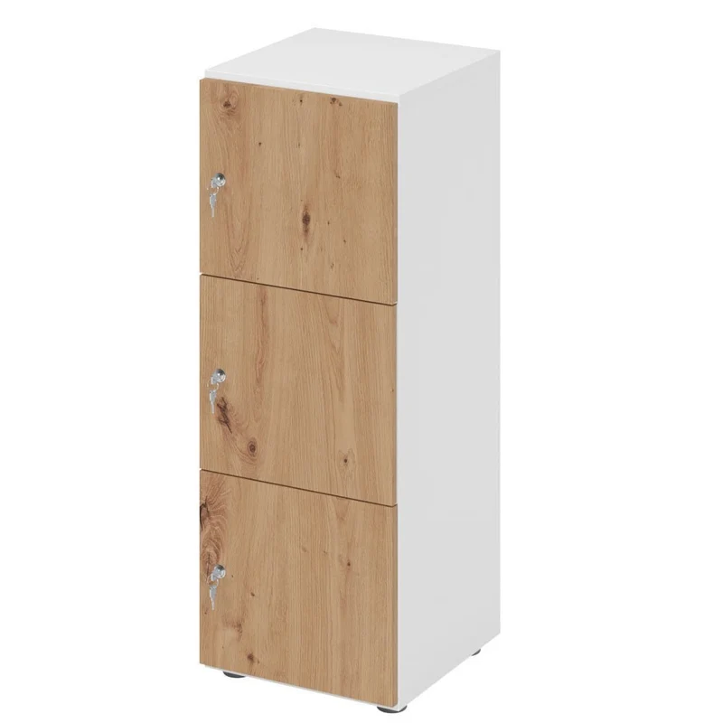 Schließfachschrank Pure - 3 Fächer H110 cm - Locker - Garderobenschrank