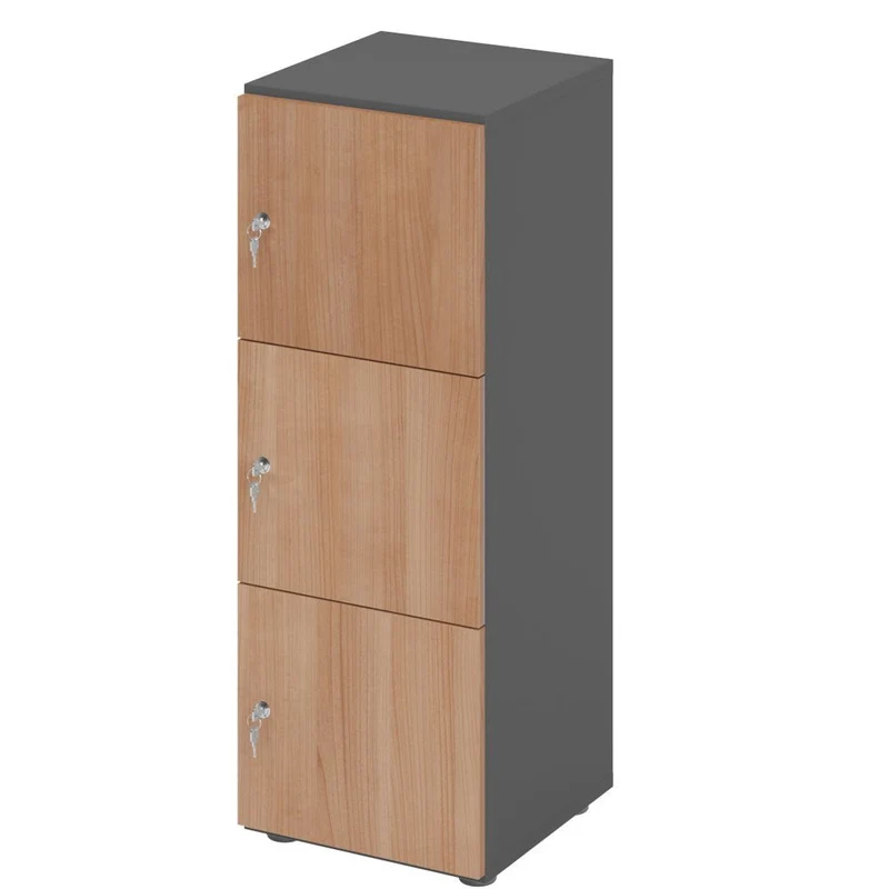 Schließfachschrank Pure - 3 Fächer H110 cm - Locker - Garderobenschrank
