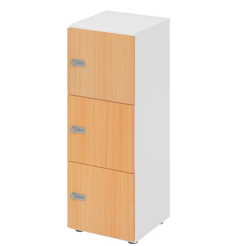 Schließfachschrank Pure - 3 Fächer H110 cm - Locker - Garderobenschrank