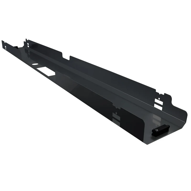 Kabelkanal Kabelwanne für Schreibtisch abklappbar - Weiß / Schwarz / Silber