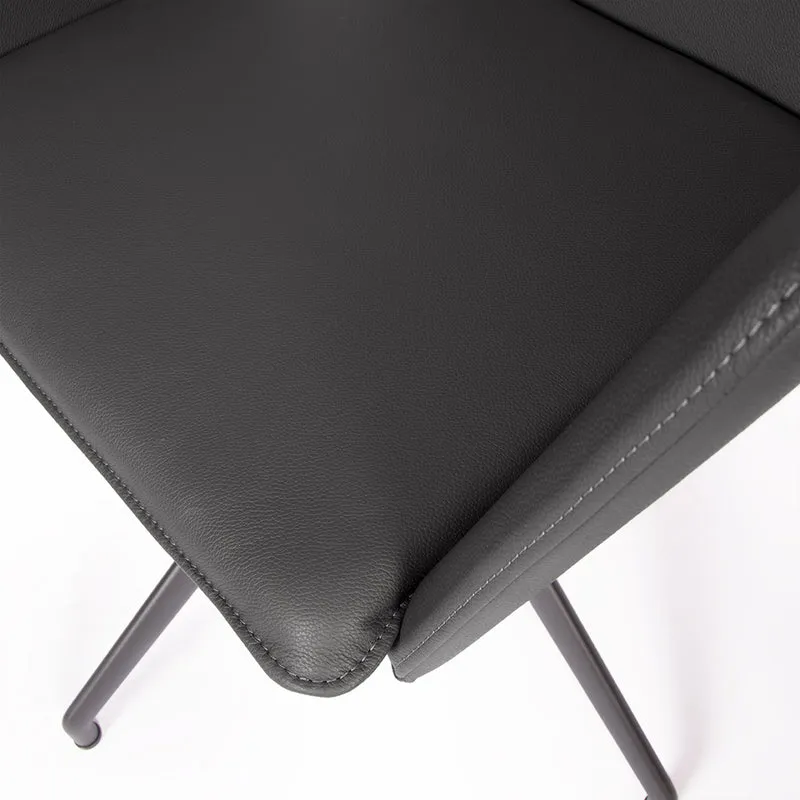 lento Smart Z Besucherstuhl Leder - Konferenzstuhl mit Wippfunktion