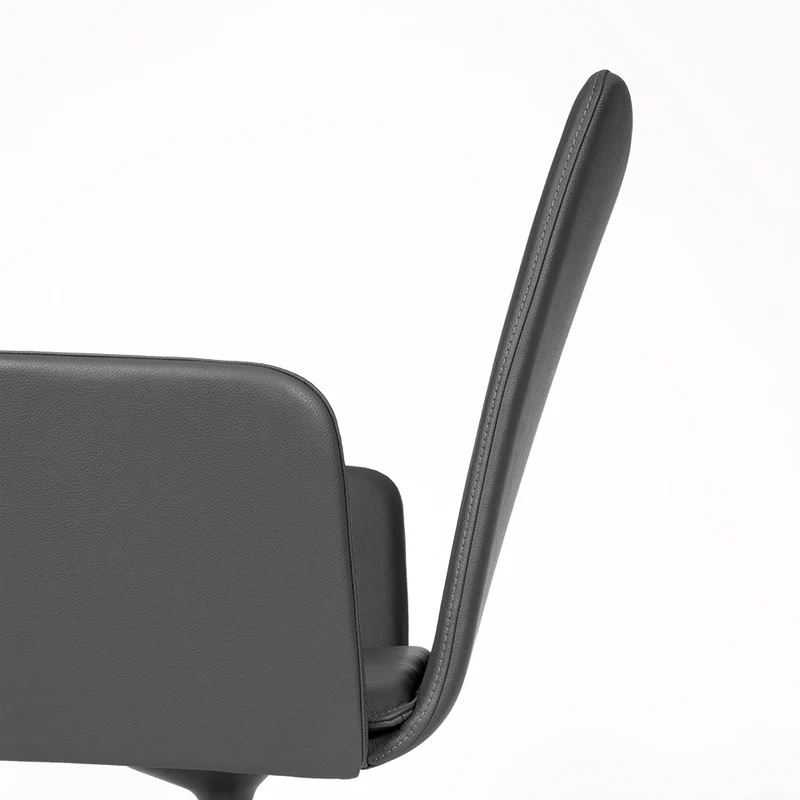 lento Smart Z Besucherstuhl Leder - Konferenzstuhl mit Wippfunktion