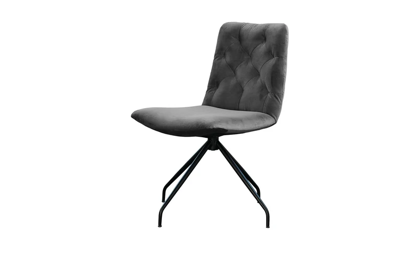 KAWOLA Stuhl NEW CHARME Drehstuhl Esszimmerstuhl Velvet stone