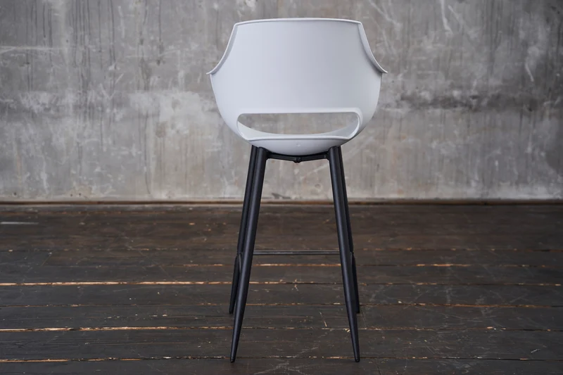 KAWOLA Barhocker ZAJA Barstuhl Sitzhöhe 76 cm Kunststoff weiß