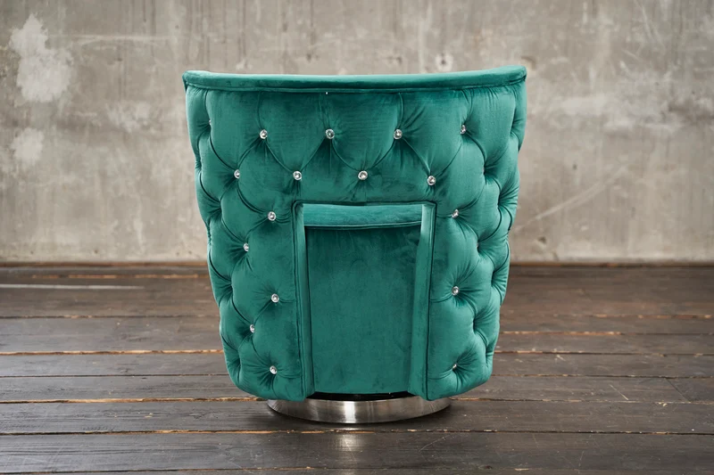 KAWOLA Sessel SENSO Stoff Velvet grün