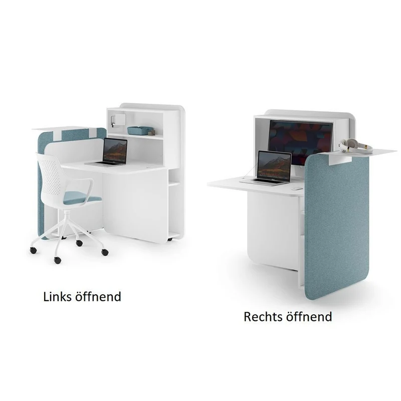 FlatUp FM Designschreibtisch | Homeoffice Schreibtisch | Klapptisch | Mobil auf Rollen
