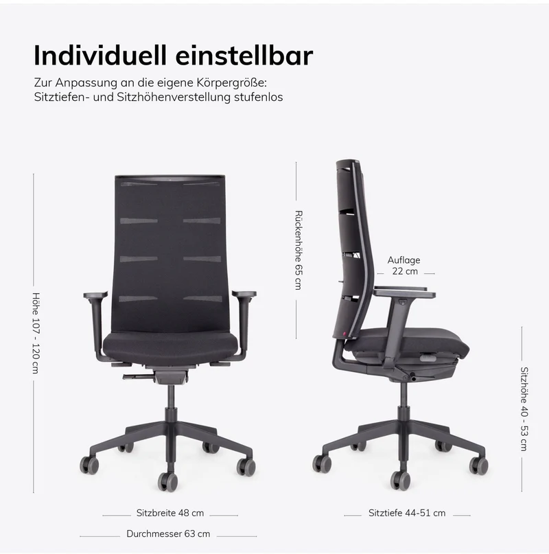 Ergonomischer Bürostuhl lento Agilis Matrix MT12 Start-Up