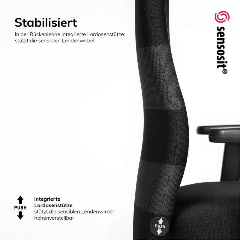 Ergonomischer Bürostuhl lento Agilis AG10 mit Sitzneige & Armlehnen