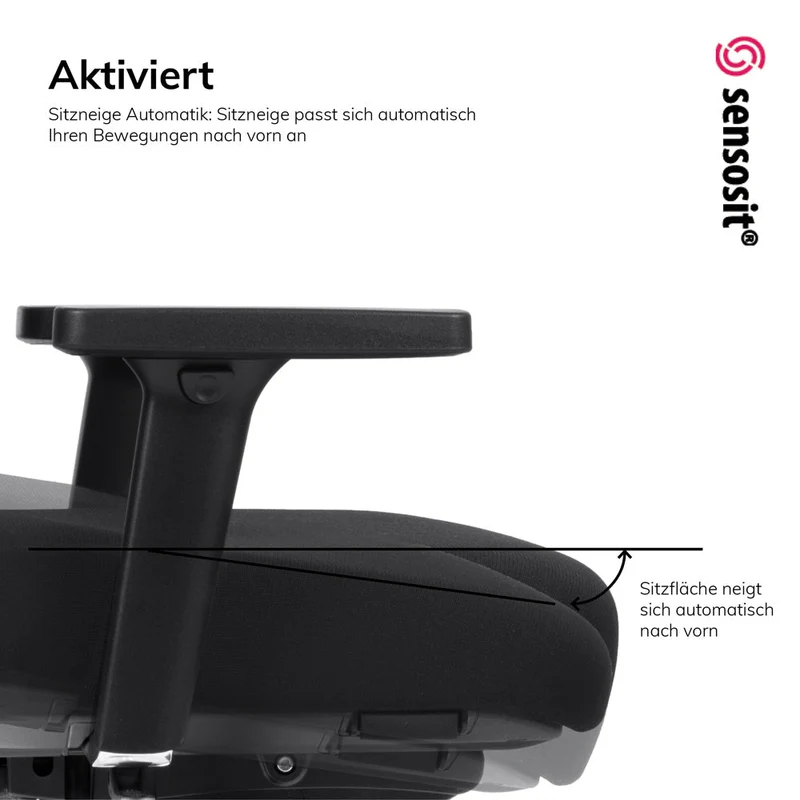 Ergonomischer Bürostuhl lento Agilis AG10 mit Sitzneige & Armlehnen