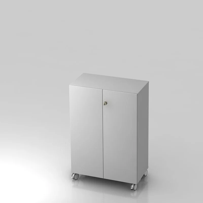 Mobiler Aktenschrank Büroschrank Pure - 3 Ordnerhöhen 80cm breit auf Rollen