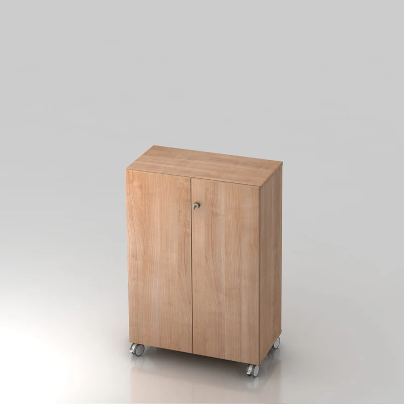 Mobiler Aktenschrank Büroschrank Pure - 3 Ordnerhöhen 80cm breit auf Rollen