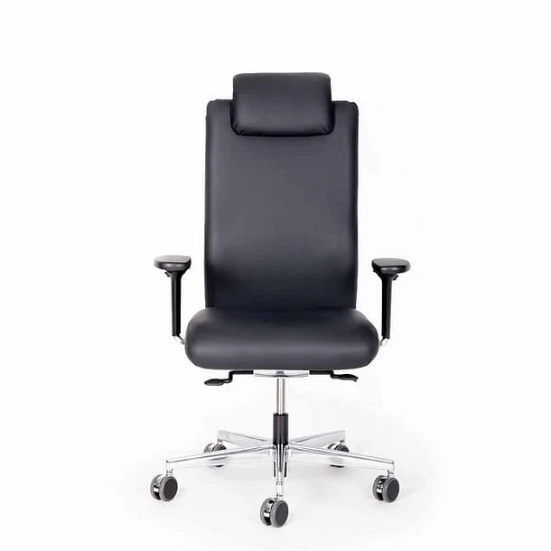 lento Ergonomischer Bürostuhl XL Agilis AG12 Leder - Schwerlaststuhl bis 200 KG