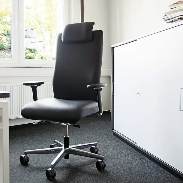 lento Ergonomischer Bürostuhl XL Agilis AG12 Leder - Schwerlaststuhl bis 200 KG
