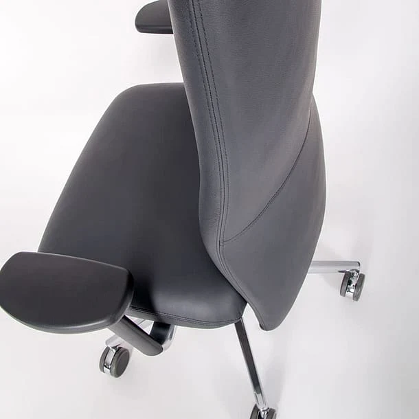 lento Ergonomischer Bürostuhl XL Agilis AG12 Leder - Schwerlaststuhl bis 200 KG