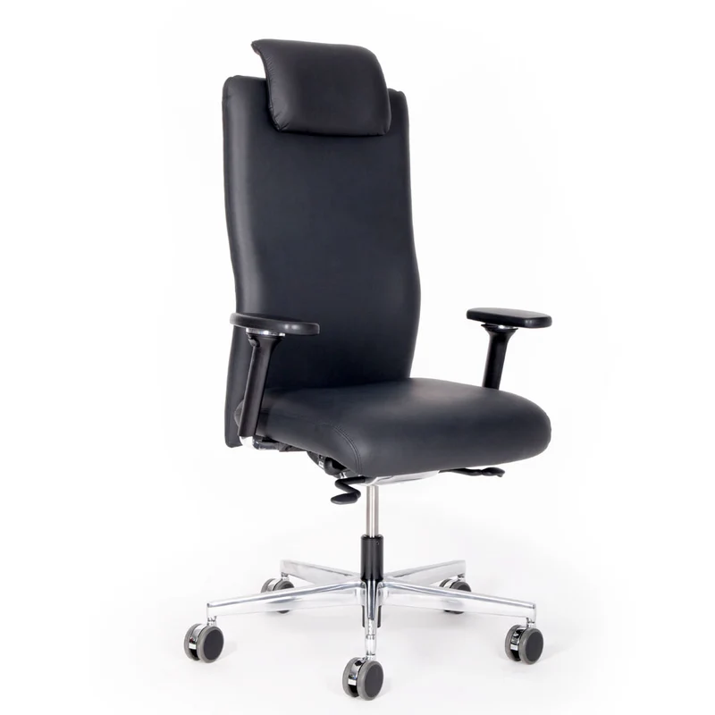 lento Ergonomischer Bürostuhl XL Agilis AG12 Leder - Schwerlaststuhl bis 200 KG