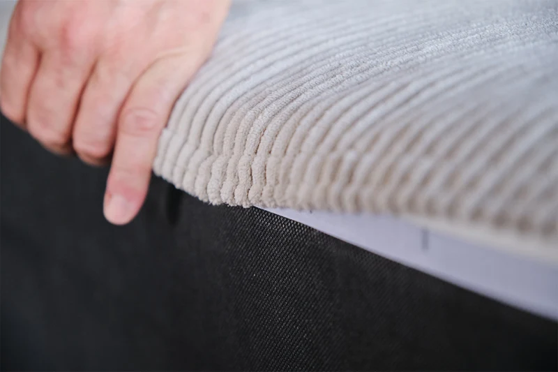 KAWOLA Rückenkissen WIOLO SOFT Cord hellgrau