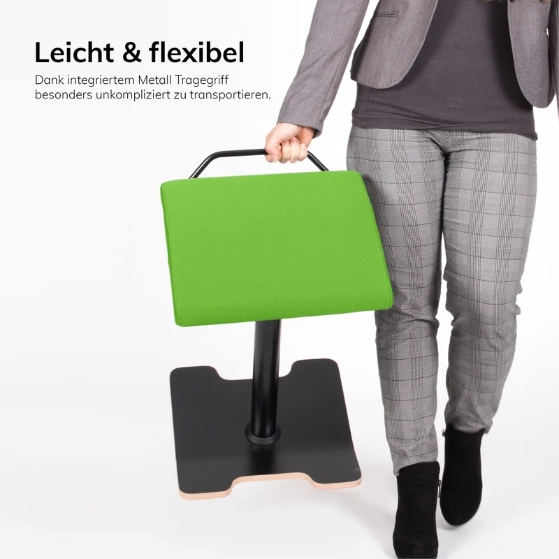 Ergonomischer Bürohocker Hocker - Stehhilfe mit Bodenwippe Lento Sella Activa SA10 - verhindert Rückenschmerzen und Verspannungen