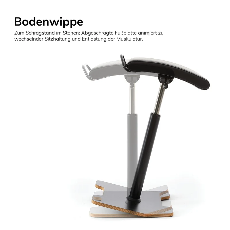 Ergonomischer Bürohocker Hocker - Stehhilfe mit Bodenwippe Lento Sella Activa SA10 - verhindert Rückenschmerzen und Verspannungen