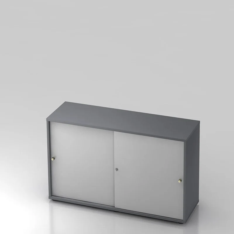 Schiebetürenschrank PLUS - Büromöbel Plus - 2 Ordnerhöhen 120cm breit