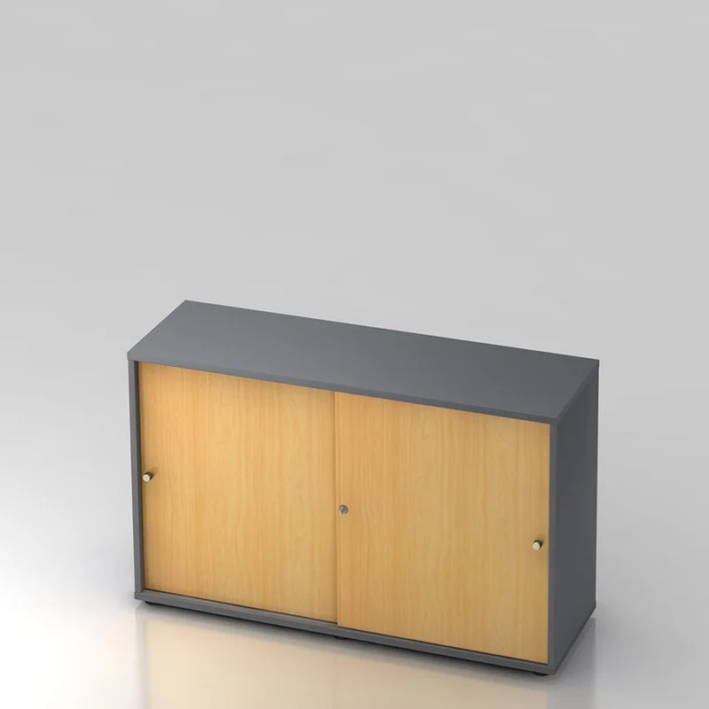 Schiebetürenschrank PLUS - Büromöbel Plus - 2 Ordnerhöhen 120cm breit