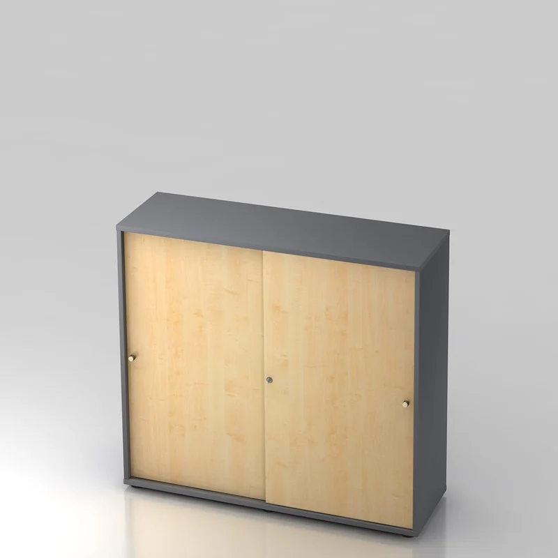 Schiebetürenschrank PLUS - Büromöbel Plus - 3 Ordnerhöhen 120cm breit