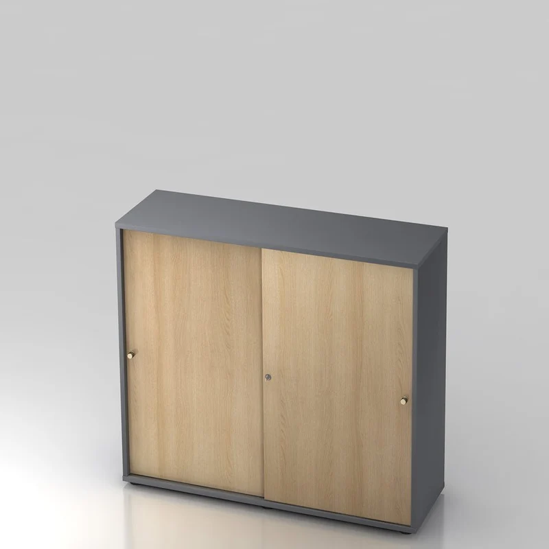 Schiebetürenschrank PLUS - Büromöbel Plus - 3 Ordnerhöhen 120cm breit