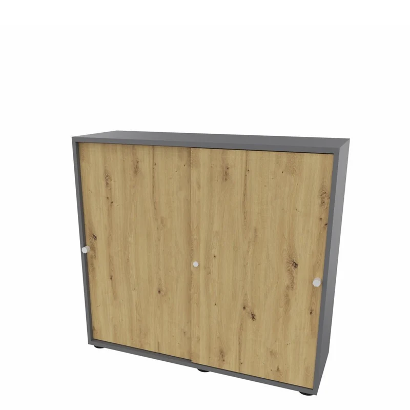 Schiebetürenschrank PLUS - Büromöbel Plus - 3 Ordnerhöhen 120cm breit