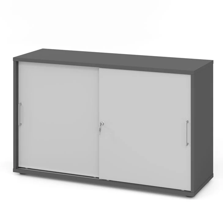 Hammerbacher Schiebetürenschrank 1752S, Holz, abschließbar, 120 x 74,8 x 40cm