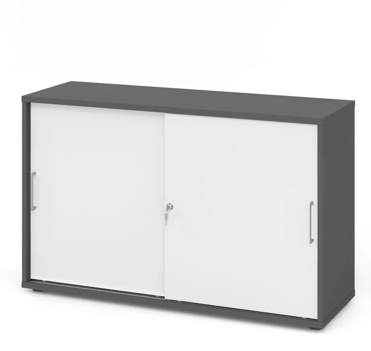 Hammerbacher Schiebetürenschrank 1752S, Holz, abschließbar, 120 x 74,8 x 40cm