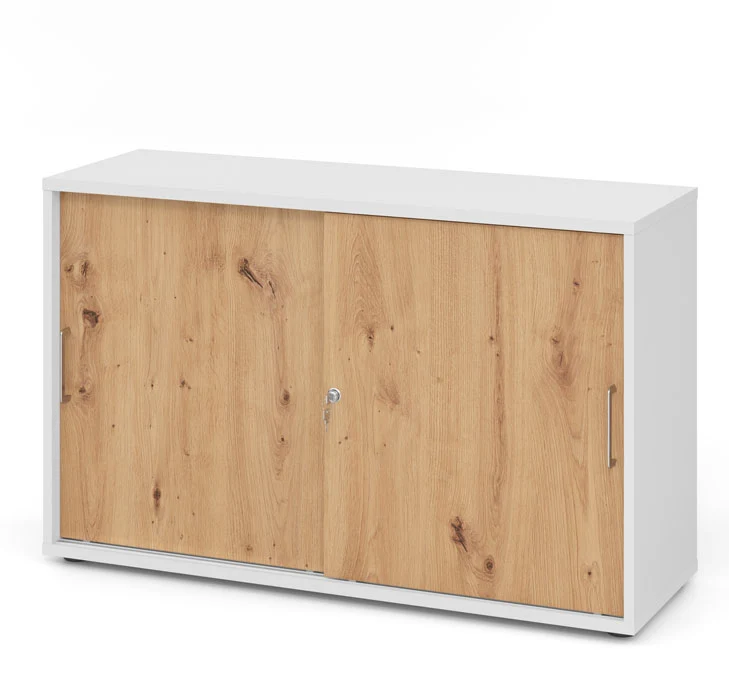 Hammerbacher Schiebetürenschrank 1752S, Holz, abschließbar, 120 x 74,8 x 40cm