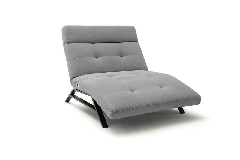 KAWOLA Relaxliege AMERIVA motorisch Maxi Feincord grau