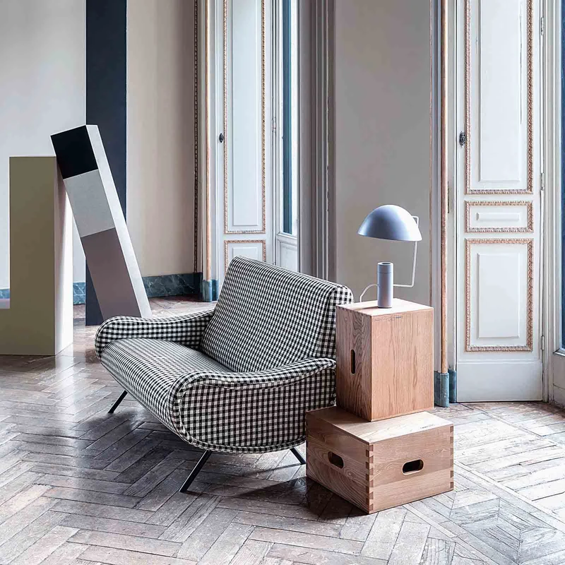 Stool - "14, Tabouret Maison du Brésil", designed by Le Corbusier for Cassina
