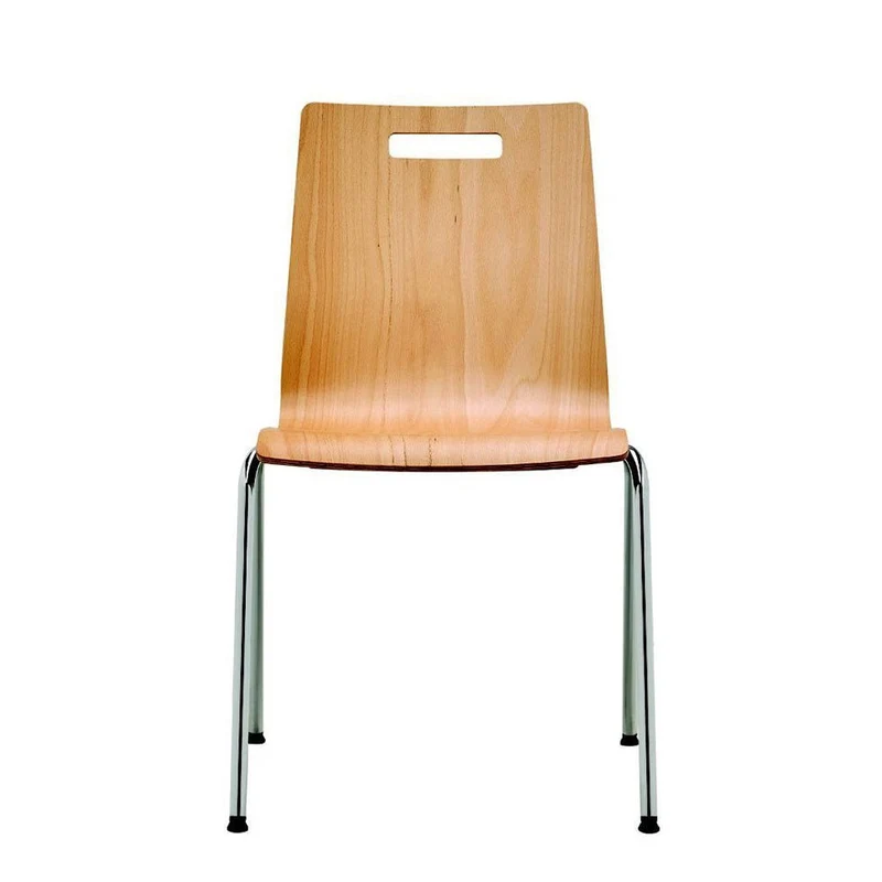Stapelstuhl Besucherstuhl 4-Fuß PLUS 5 - Holzschalenstuhl - Gestell Schwarz - Reihenverbinder - Schreibtablar - Jetzt mit Bestpreis auf Rechnung kaufen