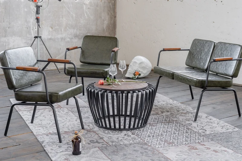 KAWOLA Esszimmerstuhl VISU Stuhl Kunstleder grün