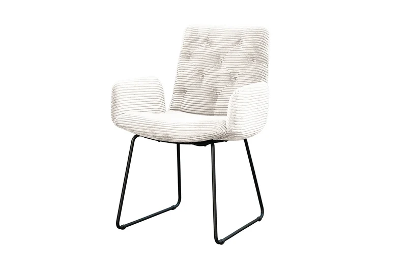 KAWOLA Stuhl NEW CHARME Esszimmersessel Cord weiß