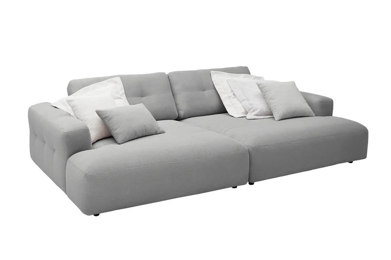 KAWOLA Big Sofa MIKA Feincord grau