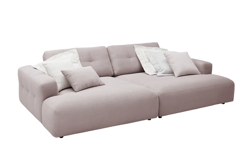 KAWOLA Big Sofa MIKA Feincord rosa