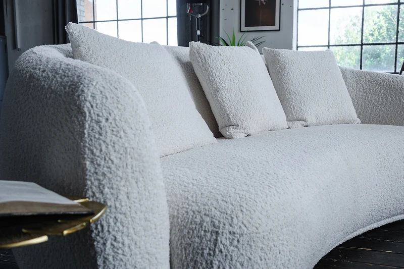 KAWOLA Sofa RADA 3-Sitzer Stoff cremeweiß