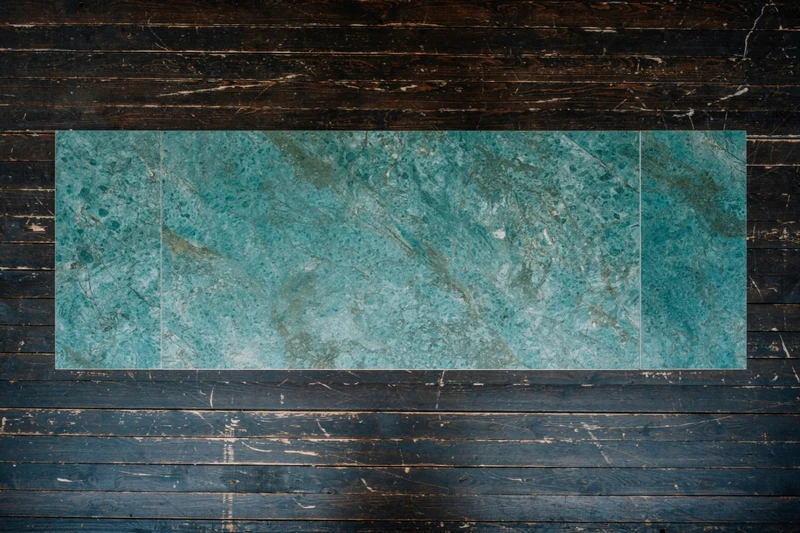 KAWOLA Ausziehtisch LODI Esstisch Keramik grün 200x100cm