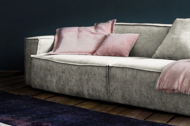 KAWOLA Sofa SAMU Riesensofa Stoff beige
